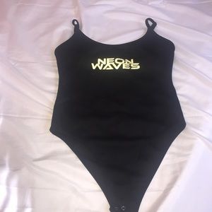 Black “Neon Waves” Forever 21 Bodysuit